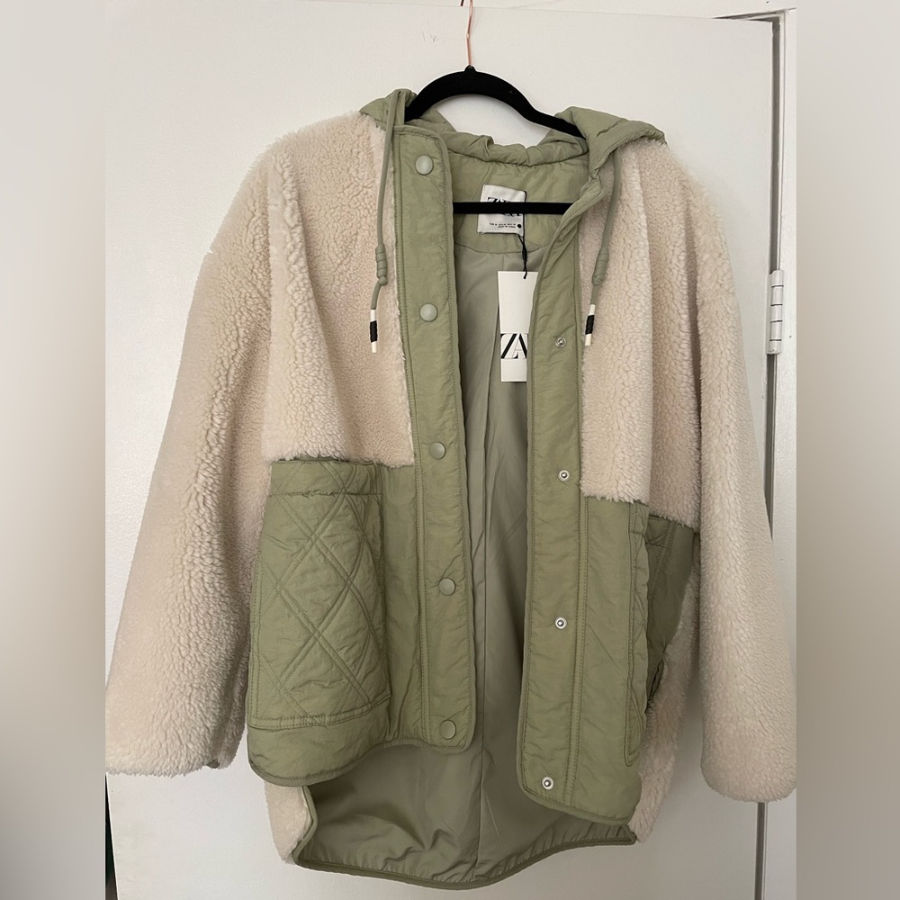 Zara neutral fleece NWT